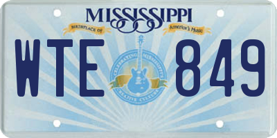 MS license plate WTE849