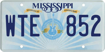 MS license plate WTE852