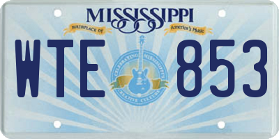 MS license plate WTE853