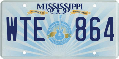 MS license plate WTE864