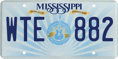MS license plate WTE882