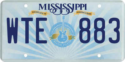 MS license plate WTE883