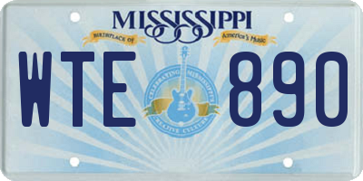 MS license plate WTE890