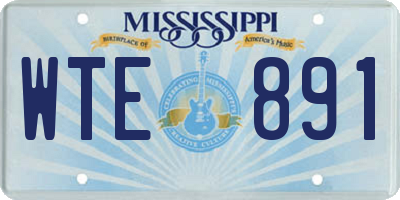 MS license plate WTE891
