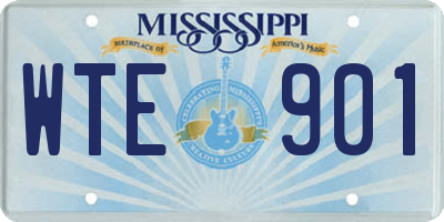 MS license plate WTE901