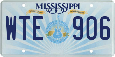 MS license plate WTE906