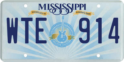 MS license plate WTE914