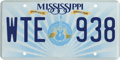 MS license plate WTE938