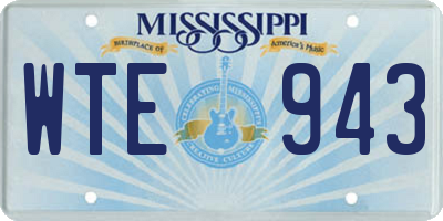 MS license plate WTE943