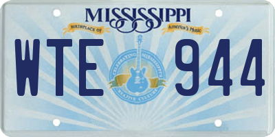 MS license plate WTE944