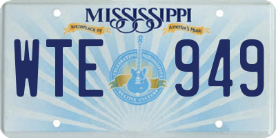 MS license plate WTE949