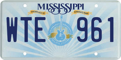 MS license plate WTE961
