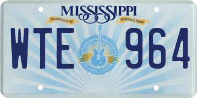 MS license plate WTE964