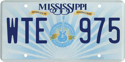 MS license plate WTE975