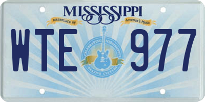 MS license plate WTE977