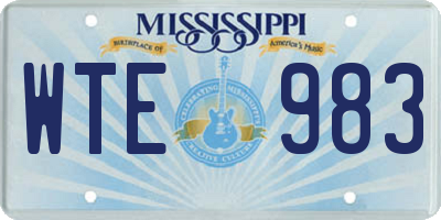 MS license plate WTE983