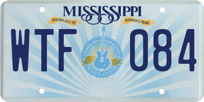 MS license plate WTF084