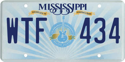 MS license plate WTF434