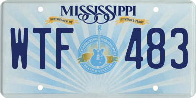 MS license plate WTF483