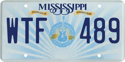 MS license plate WTF489