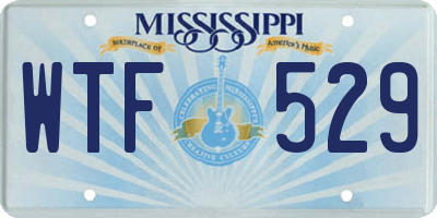 MS license plate WTF529