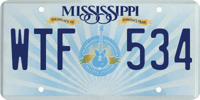 MS license plate WTF534