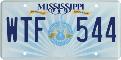 MS license plate WTF544