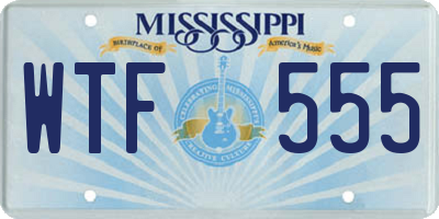 MS license plate WTF555