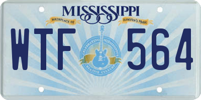 MS license plate WTF564