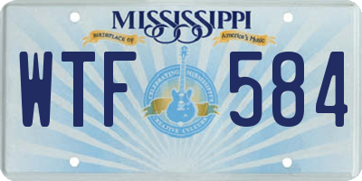 MS license plate WTF584