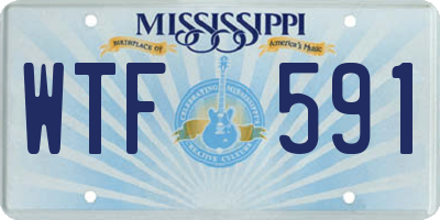 MS license plate WTF591