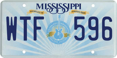 MS license plate WTF596
