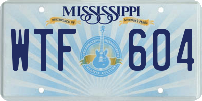 MS license plate WTF604