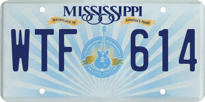 MS license plate WTF614