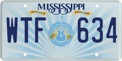 MS license plate WTF634