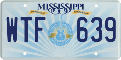 MS license plate WTF639