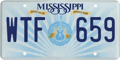 MS license plate WTF659