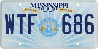 MS license plate WTF686