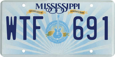 MS license plate WTF691
