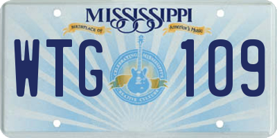 MS license plate WTG109