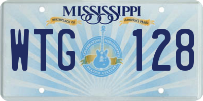MS license plate WTG128