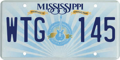 MS license plate WTG145