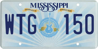 MS license plate WTG150