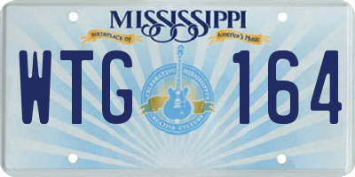 MS license plate WTG164
