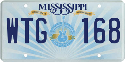 MS license plate WTG168