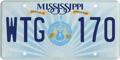 MS license plate WTG170