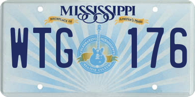 MS license plate WTG176