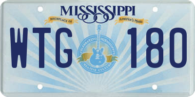 MS license plate WTG180