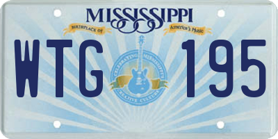 MS license plate WTG195