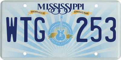 MS license plate WTG253